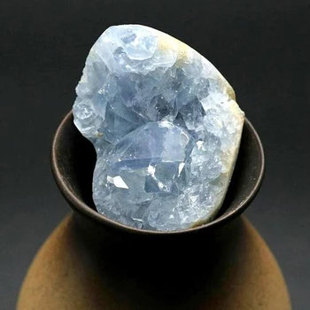 Acasă Decor Reiki Piatră De Vindecare Chakra Naturale Cluster De Cristal Mineral Specimen Albastru Celestite Goale Cuarț Geode