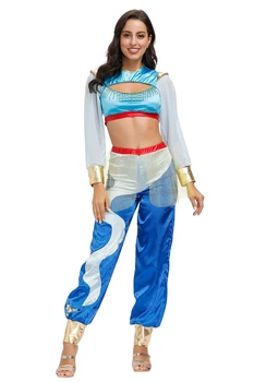 Aladdin Lampa Magic Jasmine Printesa Cosplay Uniforma Pentru Femeile Arabe Sexy Dans Belly Dance Costum Halloween Petrecere Rochie Fancy