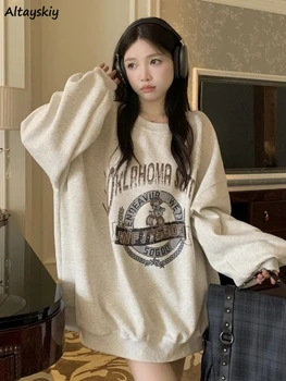 American Jachete Femei Vrac Vintage Imprimate Elevii Unisex Personalitate Hip Hop Primavara Toamna Harajuku Streetwear All-meci