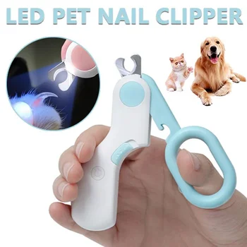 Animale de Companie profesional Nail Clipper Lumina LED-uri de animale de Companie de Unghii mașină de Tuns Gheare Intretinere Foarfece pentru Câini de talie Mică Pisici Foarfece Câine Accesorii