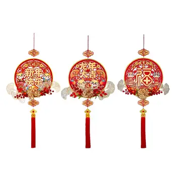 Anul Nou chinezesc Decor Chineză Nod Agățat Ornamente Fu Caractere Chinezești Pandantive pentru Biroul de Acasă Festival Biroul de Acasă
