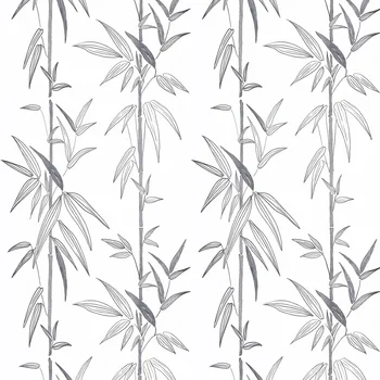 Artistic Bambus Lasă Coji De Fructe Și Stick Tapet Gri/Alb Contact Hârtie Auto-Adeziv Tapet Pentru Dormitor De Decorare Perete
