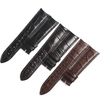 Autentice din piele de curea de ceas pentru barbati Original Jiangshi Danton curea Dublă față-verso piele de crocodil curbat gura Moștenire 81180 În
