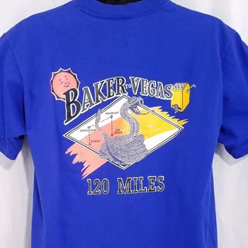 Baker La las Vegas Releu Tricou Vintage anii ' 90 1996 Challenge Cup a Făcut În statele UNITE ale americii Mens Dimensiune Mare