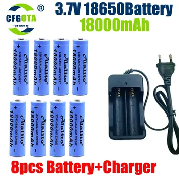 Baterie 18650 Baterie Reîncărcabilă 3.7 V 18650 18000mAh Capacitate Li-ion Baterie Reîncărcabilă Pentru lanterna Lanterna Baterie+Incarcator