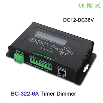 Bincolor Timer Programabil Dimmer display LCD DC12-DC36V 6A*4CH semnal PWM DMX512 Benzi cu LED-uri,instalații de lumină,Acvariu Controller