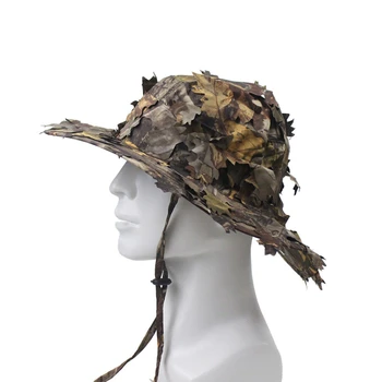 Boonie camuflaj Pălării Pentru Bărbați Frunze 3D Camo Tactice Capac Ghillie Capace Hunter Sniper Pălării de Pescuit Umbrelă de soare Accesorii de Vânătoare