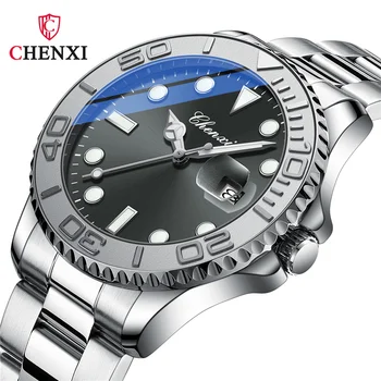 CHENXI 015 NOU Brand de Top Casual, Ceasuri de Moda Pentru Om Sportului Militar Solid din Oțel Încheietura mîinii Ceas de Lux Bărbați Relojes Hombre