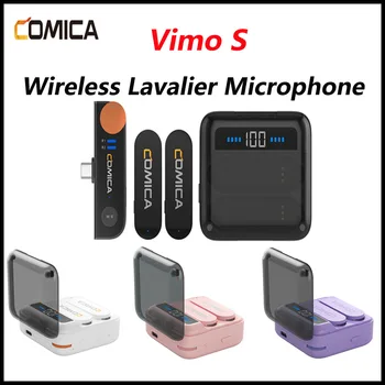 COMICA Vimo S 2.4 G Wireless Mini Microfon Rever w Încărcare Caz Mono/Stereo de Ieșire Pentru Smartphone-uri de Streaming