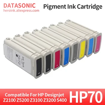 Cerneala Pigment Pentru HP70 Compatibil Cartuș de Cerneală Pentru HP Designjet Z2100 Z3100 Z3200 Z5200 Z5400 Plotter cartuș de Cerneală C9449A C9448A
