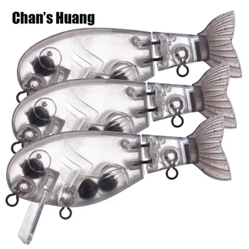 Chan Huang 3PCS 4BUC Nevopsite Multi Dinti Swimbait Pătrat Bill Moale Coada de Pescuit Momeală Artificială Greu Segment Momeli Gol