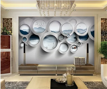 Chineză stil high-definition trei-dimensional imitație de marmură peisaj abstract tapet decorativ acasă personalizate, pictura murala