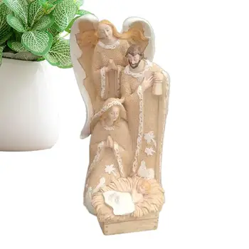 Clasic Hristos, Nașterea Lui Isus Ornament Cadouri Scena Nașterii Meserii Rășină Iesle De Crăciun De Decorare Catolică Figurine