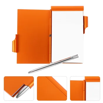 Coajă De Metal Portabile Jurnalul Notebook Convenabil Notebook-Uri Cu Suport Pentru Pix Metal Notepad Notepad Suport Pentru Acasă Călătorie În Aer Liber