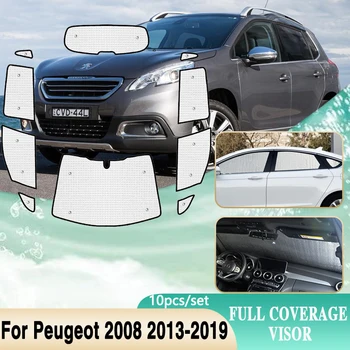 Complet Acoperă Umbrele de soare Pentru Peugeot 2008 A94 2013~2019 Accesorii Auto Full Surround Parbriz Protectie solara UV, Parasolar 2014 2015