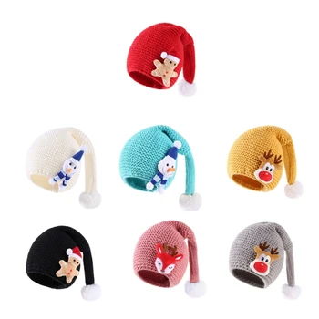 Copii Beanie Pălărie Moale Cald Bonnet Capac de Decoratiuni Festive pentru Petreceri Sărbătoare P31B