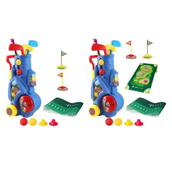 Copiii Golf Valiza Joc Set Practică Găuri Crosa Jucării de Sport Mini Golf Joc Set pentru Copii 2 3 4 5+ Ani Copii mici Vechi