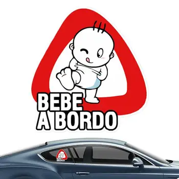 Copil La Bord Autocolant Semn Mașină Decal Semne De Siguranta Rezistent La Apa Semne De Avertizare Baby On Board În Limba Rusă Geamul Mașinii Autocolante Auto
