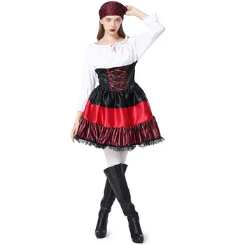 Copil Piratii din Caraibe Căpitanul Costum Părinte-Copil Medieval Pirat Dress Adult Joc Carnaval, Petrecere Căpitanul Cosplay Costum