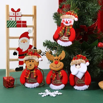 Crăciun Fericit Papusa De Plus Ornamente De Moș Crăciun, Om De Zăpadă Elan Pandantiv Xmas Copac Agățat Decoratiuni Petrecere Festiv De Anul Nou Decor