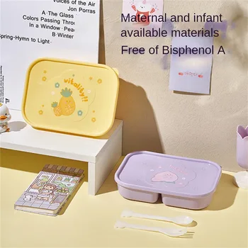 Cutie de prânz pentru Copii Cu Compartimente Bento Lunchbox Copil de Școală Etanșe pentru Copii Alimente Gustare Cutii Noi 2022