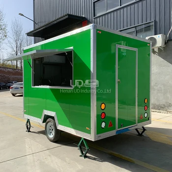 De Vânzare la cald Remorcare Camion de Alimente Mobile Cafea Chioșc de Înghețată carucior cu Roti Mobile Alimente Trailer Complet Echipate Standard de Europa