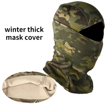 Drumeții în aer liber gros de iarna masca Tactice Camuflaj Mască de protecție de echitatie cald și vânt Casca masca de acoperire