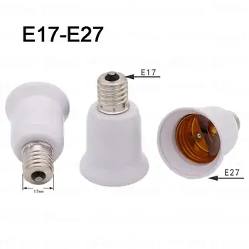 E17 să E27 Lampă Titularului Converter E17 sex Masculin la Feminin Adaptor E27 Bază Soclu Becuri cu LED-uri de Extensie Plug B4
