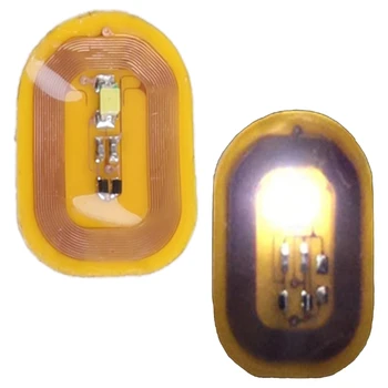 E1YE Femei NFC Nail Art Sfaturi Autocolante DIY Telefon de Lumină LED Flash Petrecere de Decor Unghii Sfaturi