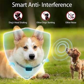 Electric inteligent de Formare de Câine Guler USB cu Ultrasunete Vibrator rezistent la Apa Anti Coaja Dispozitiv Opri Latratul Animale de companie