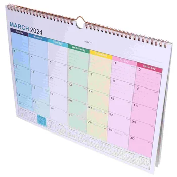 Engleză Calendar de Perete Lunar Agățat Calendar Acasă Birou Mare Lunare de Birou pentru Biroul de Acasă Program de Hârtie An Planificarea Notă