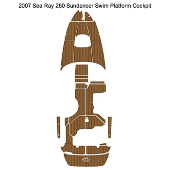 Eva Spuma Barca Anti-alunecare Auto-Adeziv Covoare Parchet Pentru anul 2007 Sea Ray 260 Sundancer Platforma de Înot Cabină Accesorii