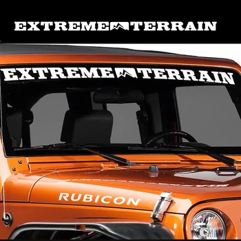 ExtremeTerrain Parbriz Banner Masina Autocolant Decal pentru 4x4 Offroad CJ5 CJ Wrangler YJ TJ JK & JL Camion Pickup Vinil Decor