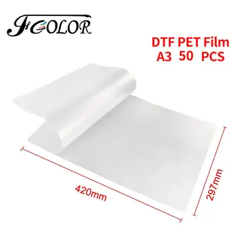 FCOLOR A3 DTF Film 50/100 DTF PET Film Filmul de Transfer de Căldură pentru Epson XP600 DX5 DX6 1390 4720 L800 L805 L8050 L1800 DTF Printer