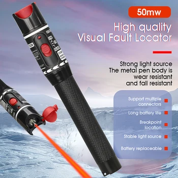 FTTH Cablu de Fibra Optica Tester Pen 1/10/20/30/50mw Visual fault Locator SC/FC/ST 2.5 mm Interfata VFL Fibra Optica Test Tool