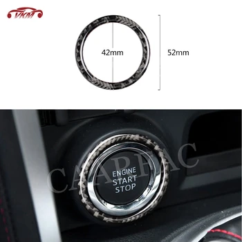 Fibra de Carbon Motor Auto Start Stop Button Inel Ornamental Autocolant Pentru Toyota GT86 FT86 ZN6 Subaru BRZ 2013-2017 Interior Decorare