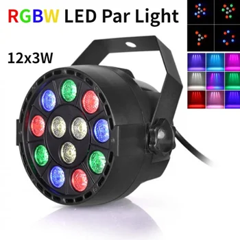 Fierbinte de Vânzare RGBW LED Par Light 12x3W Petrecere cu DJ Lumini Disco Efect Etapa de Iluminat cu 8 canale de Înaltă Calitate de Control DMX