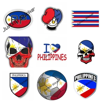 Filipine Steag Craniu de Vinil Decal Autocolant Impermeabil Masina Decal Filipine Pavilion Marine Star Autocolant Impermeabil Accesorii KK