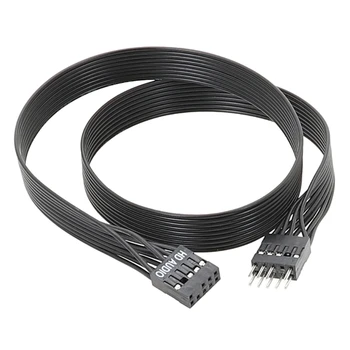 Flexibil 9PinHD Cablu Convertor Placa de baza USB 9pin Interne de sex Masculin La Feminin Y3ND