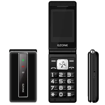 Flip Telefonul Mobil 2.4 Inch 2G GSM Dual Sim MP3 Împinge Butonul de Telefon de Apelare rapidă Dual Lanterna Senior Clapetă telefon Mobil