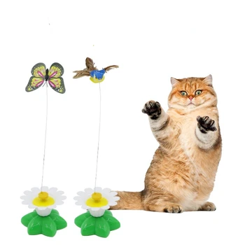 Floarea Pisica Animale De Companie Jucării Pentru Animale De Companie Pisică Jucărie Nouă Jucărie Animale De Companie Electric Fluture Care Zboară În Jurul Valorii De