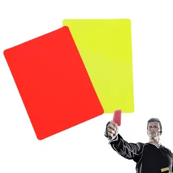 Fotbal de Avertizare Carduri 2 buc Usoare Arbitrul Penalty Carduri Kit Profesional de Fotbal Roșu Și Galben Card Multifunctional Sport