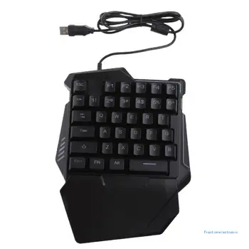G101 Popular Joc Tastaturi cu O singură mână cu Fir 35 Cheile RGB Luminos Tastatură de Gaming pentru Tablete PC, Telefoane Inteligente DropShipping
