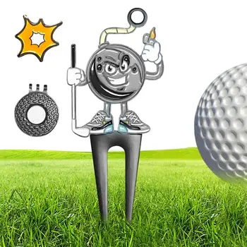 Golf Divot Instrument De Reparații De Amuzant Metal Golf Ball Marker Și Divot Instrument De Clubul De Golf Titularul Golf Portabil De Formare Sida Accesorii Pentru