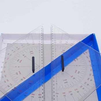 Graficul Desen Triunghi Conducător de Navă Desen 300mm Scară Largă Triunghi Riglă pentru Măsurarea Distanței de Predare Inginerie