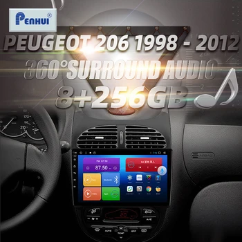 HIFI pentru Peugeot 206 1998 - 2012 Radio Auto Multimedia Player Video de Navigare GPS Android10.0 dublu din