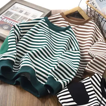 Haine pentru copii Primavara Toamna Băieți Fete Sweatershirts 2023 Nou de Jos Camasa Stil coreean Copil de Moda de Top Fleece Căptușit