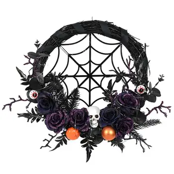 Halloween Craniu Cununa Portabil Artificială a Craniului Coroane de flori Reutilizabile Ghirlande Multifuncțional de Groază Consumabile pentru Halloween