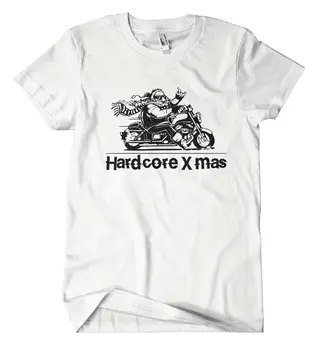 Hardcore X mas T Shirt Moș Crăciun Distracție Biciclete Motociclete Wacken Distractiv