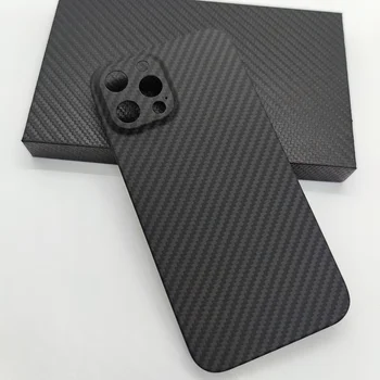 Hot Ultra-subtire din Fibra de Carbon Pentru iPhone 12 Pro Max 12 Mini-Obiectiv Precis Gaura Poziția Proteja Pentru iPhone12 Acoperi CAZ